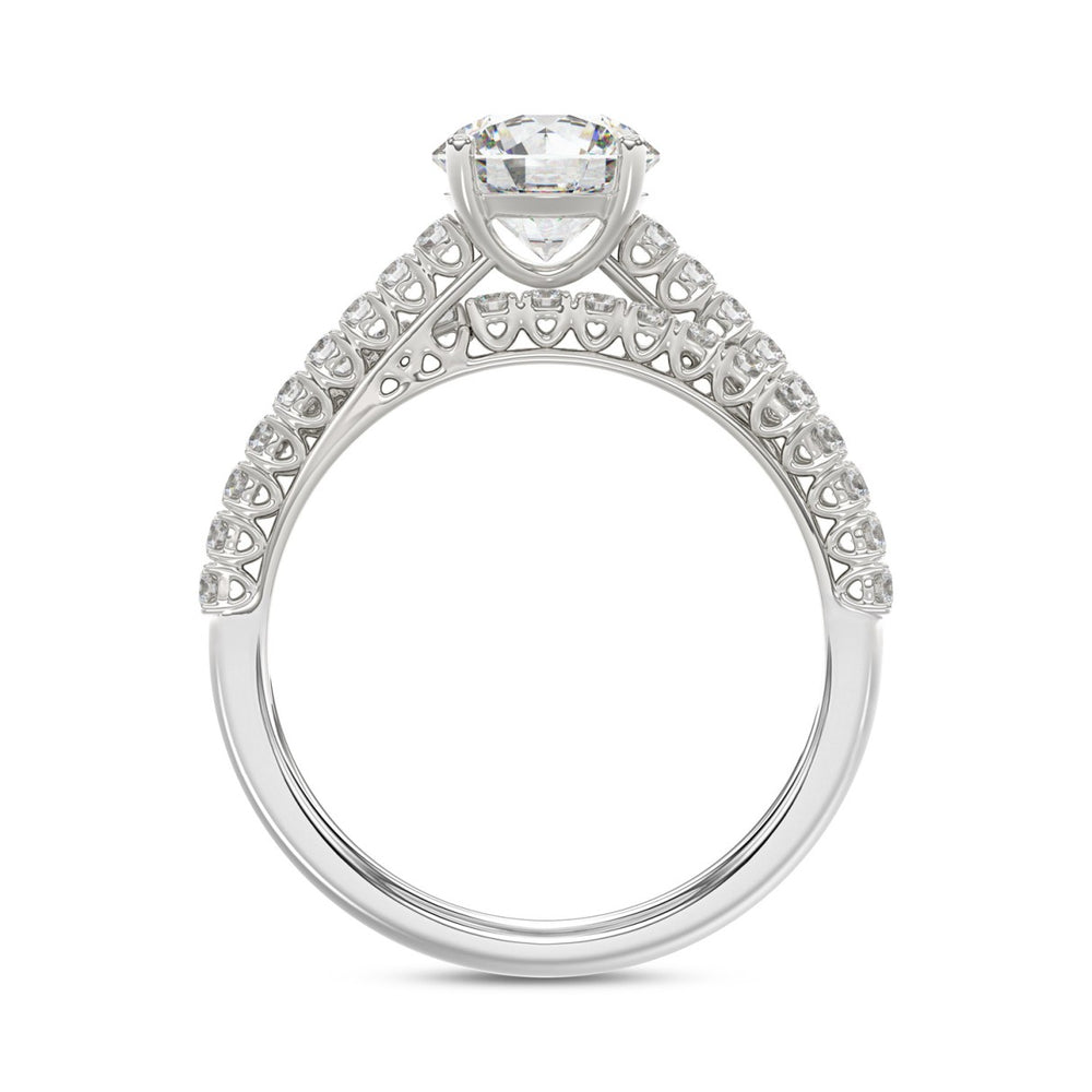 14K WHITE GOLD 1 3/4CT ROUND DIAMOND LADIES BRIDAL SET (CENTER STONE ROUND DIAMOND 1CT)