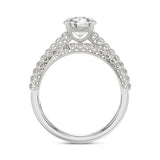 14K WHITE GOLD 1 3/4CT ROUND DIAMOND LADIES BRIDAL SET (CENTER STONE ROUND DIAMOND 1CT)
