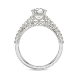 14K WHITE GOLD 1 3/4CT ROUND DIAMOND BRIDAL SET (CENTER STONE ROUND DIAMOND 1CT)