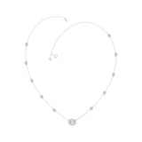 14K WHITE GOLD 2 1/4CT ROUND/OVAL DIAMOND LADIES NECKLACE