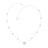 14K WHITE GOLD 2 1/4CT ROUND DIAMOND LADIES NECKLACE