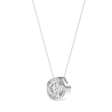 14K WHITE GOLD 1/2CT ROUND DIAMOND LADIES PENDANT