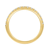 14K YELLOW GOLD 3/8CT ROUND DIAMOND LADIES BAND 