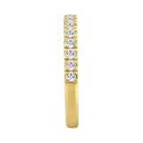 14K YELLOW GOLD 3/8CT ROUND DIAMOND LADIES BAND 