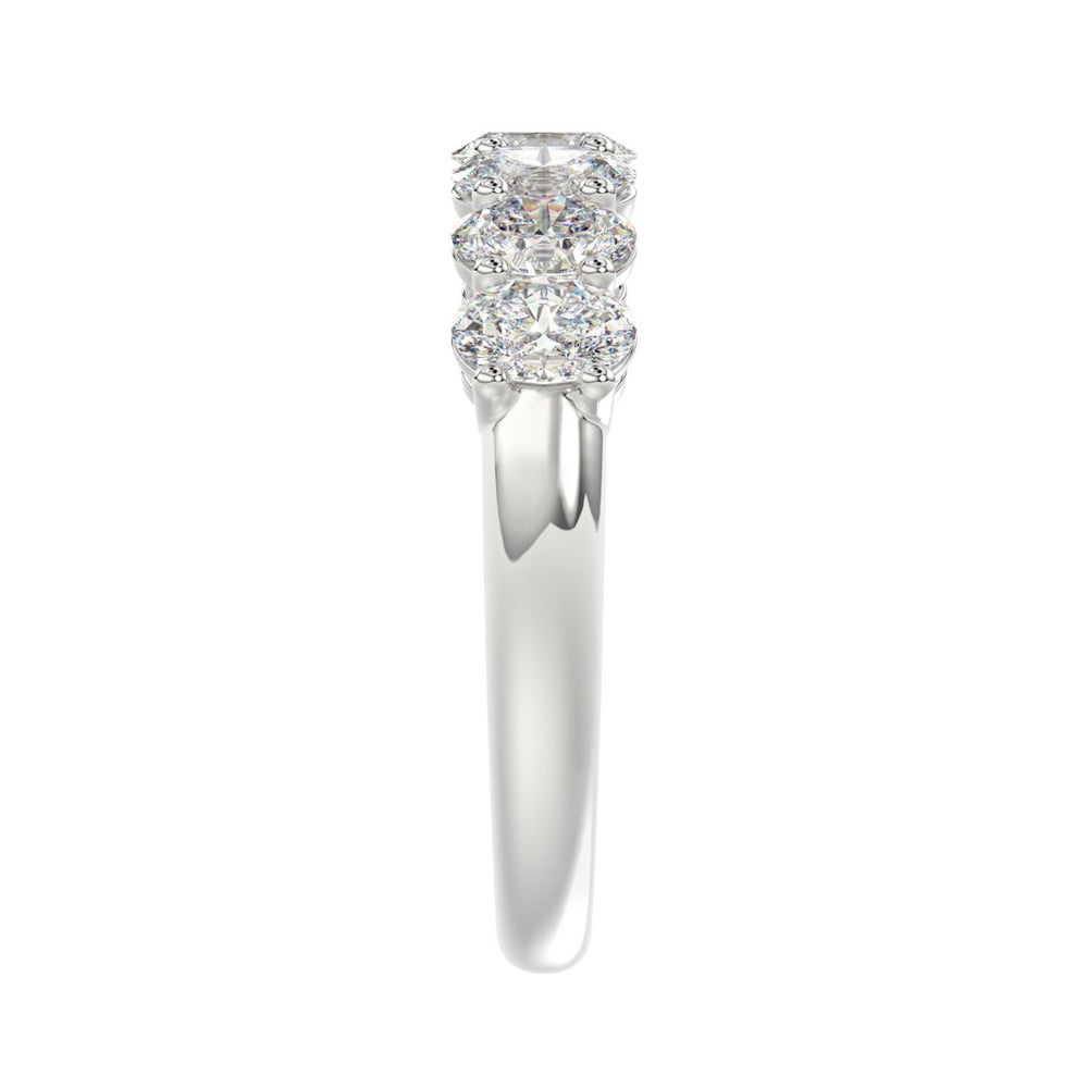 14K WHITE GOLD 1 1/2CT OVAL DIAMOND LADIES BAND