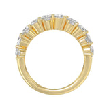 10K YELLOW GOLD 3.00CT ROUND/PEAR DIAMOND LADIES RING