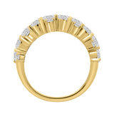 10K YELLOW GOLD 3.00CT ROUND/PEAR DIAMOND LADIES RING