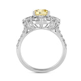 14K WHITE/ROSE GOLD 4 1/2CT ROUND/PEAR/MARQUISE DIAMOND LADIES RING (CENTER STONE PEAR DIAMOND 2CT)