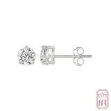 Classic Diamond Stud Earrings for Her | 2.00 CTW Lab-Created Diamonds | 10K White Gold