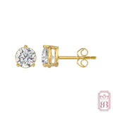 Classic Diamond Stud Earrings for Her | 3.00 CTW Lab-Created Diamonds | 10K Yellow Gold