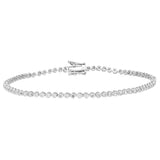 10K WHITE GOLD 1.00CT ROUND DIAMOND LADIES BRACELET