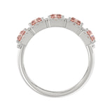 14K WHITE GOLD 3.00CT ROUND/PINK RADIANT DIAMOND LADIES RING