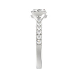14K WHITE GOLD 2 1/2CT ROUND/OVAL DIAMOND LADIES RING (CENTER STONE OVAL DIAMOND 2CT