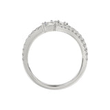 14K WHITE GOLD 1 1/2CT ROUND/LOZENGE DIAMOND LADIES RING