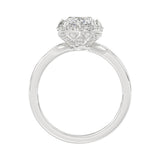 14K WHITE GOLD 2 1/4CT ROUND/OVAL DIAMOND LADIES RING