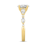 14K YELLOW GOLD 4.00CT ROUND/OVAL/MARQUISE DIAMOND LADIES RING