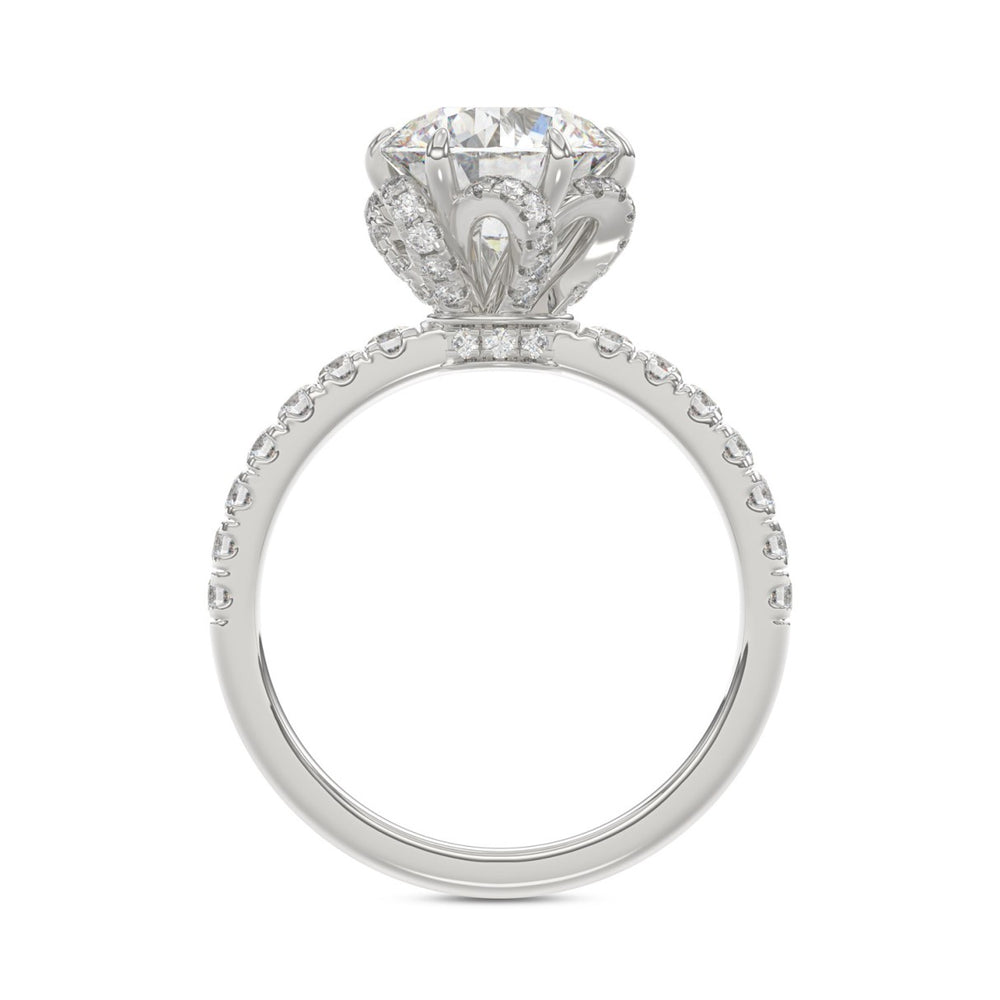 14K WHITE GOLD 2 1/2CT ROUND DIAMOND LADIES RING (CENTER STONE ROUND DIAMOND 2CT)