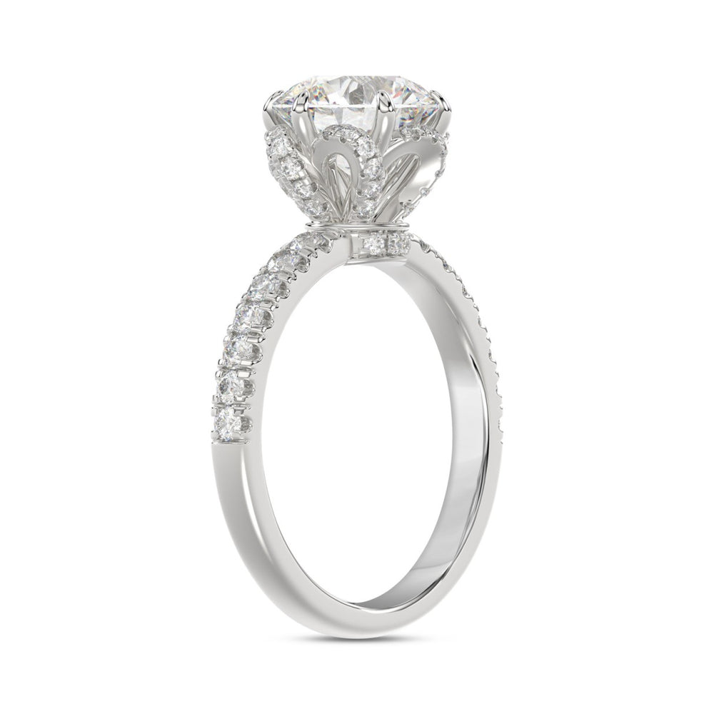 14K WHITE GOLD 2 1/2CT ROUND DIAMOND LADIES RING (CENTER STONE ROUND DIAMOND 2CT)