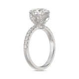 14K WHITE GOLD 2 1/2CT ROUND DIAMOND LADIES RING (CENTER STONE ROUND DIAMOND 2CT)