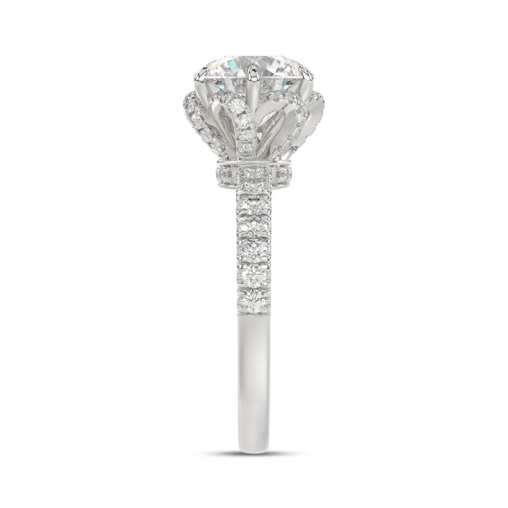 14K WHITE GOLD 2 1/2CT ROUND DIAMOND LADIES RING (CENTER STONE ROUND DIAMOND 2CT)