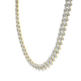 14K YELLOW GOLD 4.00CT ROUND DIAMOND MEN'S NECKLACE