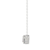 14K WHITE GOLD 1/2CT ROUND DIAMOND LADIES NECKLACE