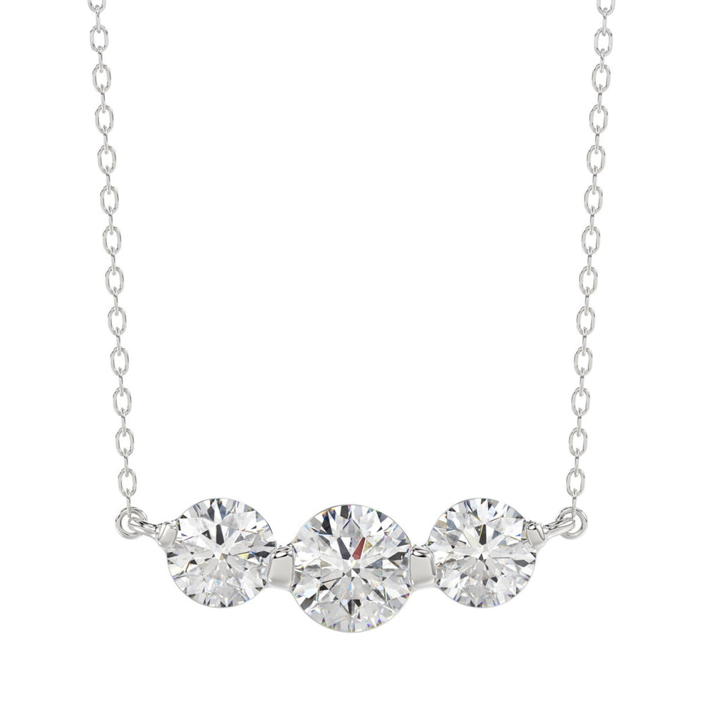 14K WHITE GOLD 3/4CT ROUND DIAMOND LADIES PENDANT WITH CHAIN