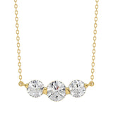 14K YELLOW GOLD 3/4CT ROUND DIAMOND LADIES PENDANT WITH CHAIN