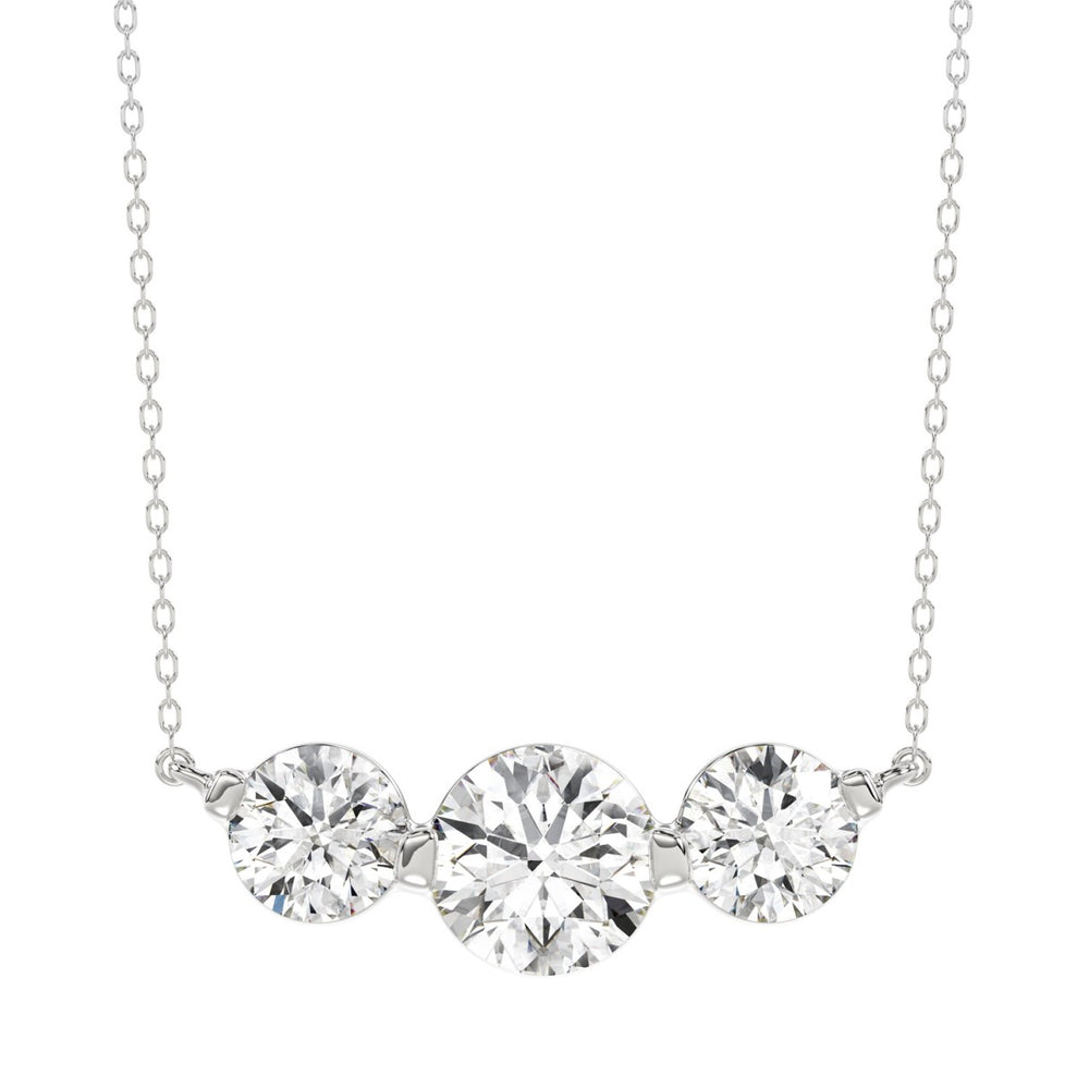 14K WHITE GOLD 2.00CT ROUND DIAMOND LADIES PENDANT WITH CHAIN