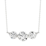 14K WHITE GOLD 2.00CT ROUND DIAMOND LADIES PENDANT WITH CHAIN