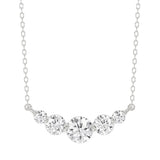 14K WHITE GOLD 1/2CT ROUND DIAMOND LADIES NECKLACE