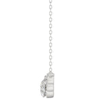14K WHITE GOLD 1/2CT ROUND DIAMOND LADIES NECKLACE