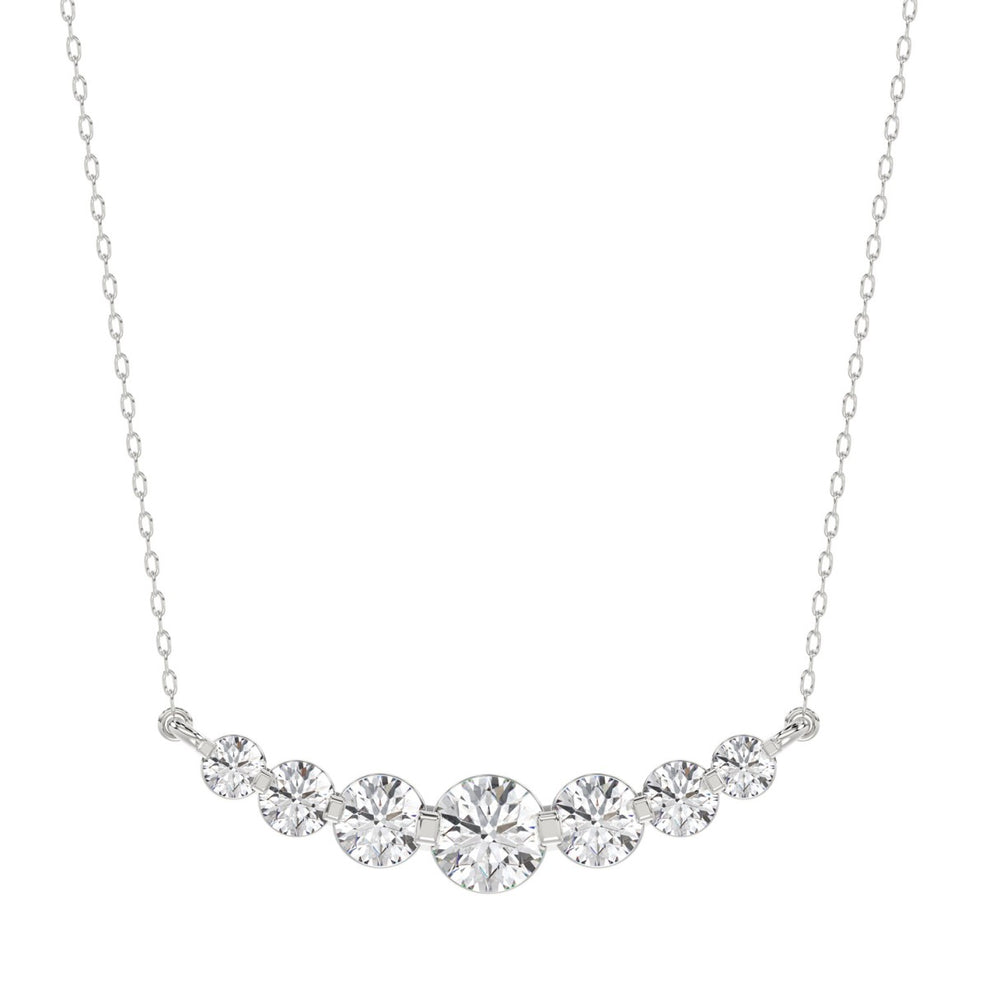 14K WHITE GOLD 1/2CT ROUND DIAMOND LADIES NECKLACE