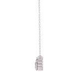 14K WHITE GOLD 1/2CT ROUND DIAMOND LADIES NECKLACE