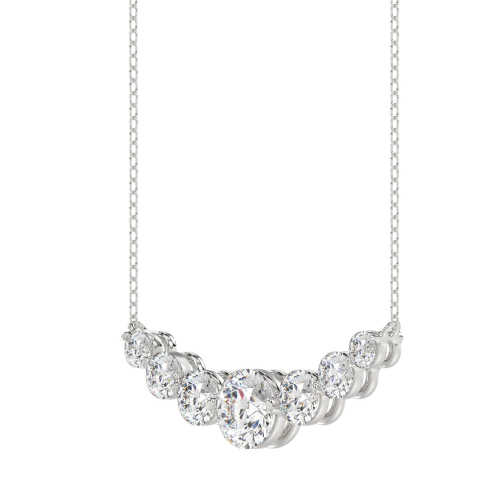 14K WHITE GOLD 1 3/4CT ROUND DIAMOND LADIES NECKLACE