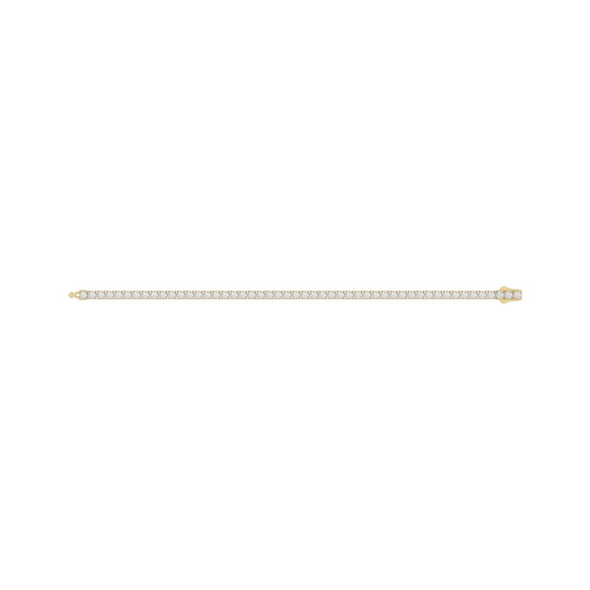 14K YELLOW GOLD 5.00CT ROUND DIAMOND MEN'S TENNIS BRACELET