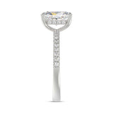 14K WHITE GOLD 1 3/4CT ROUND/RADIANT DIAMOND LADIES RING (CENTER STONE RADIANT DIAMOND 1 1/2CT)
