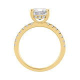 14K YELLOW GOLD 3 1/2CT ROUND/RADIANT DIAMOND LADIES RING (CENTER STONE RADIANT DIAMOND 3CT)