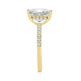 14K YELLOW GOLD 3 1/2CT ROUND/RADIANT DIAMOND LADIES RING (CENTER STONE RADIANT DIAMOND 3CT)