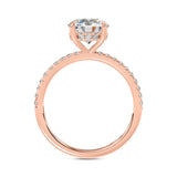 14K ROSE GOLD 1 3/4CT ROUND DIAMOND LADIES RING (CENTER STONE ROUND DIAMOND 1 1/2CT)
