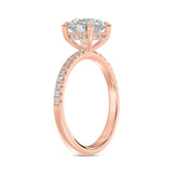 14K ROSE GOLD 1 3/4CT ROUND DIAMOND LADIES RING (CENTER STONE ROUND DIAMOND 1 1/2CT)