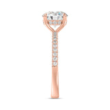 14K ROSE GOLD 1 3/4CT ROUND DIAMOND LADIES RING (CENTER STONE ROUND DIAMOND 1 1/2CT)