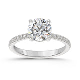 14K WHITE GOLD 1 3/4CT ROUND DIAMOND LADIES RING (CENTER STONE ROUND DIAMOND 1 1/2CT)