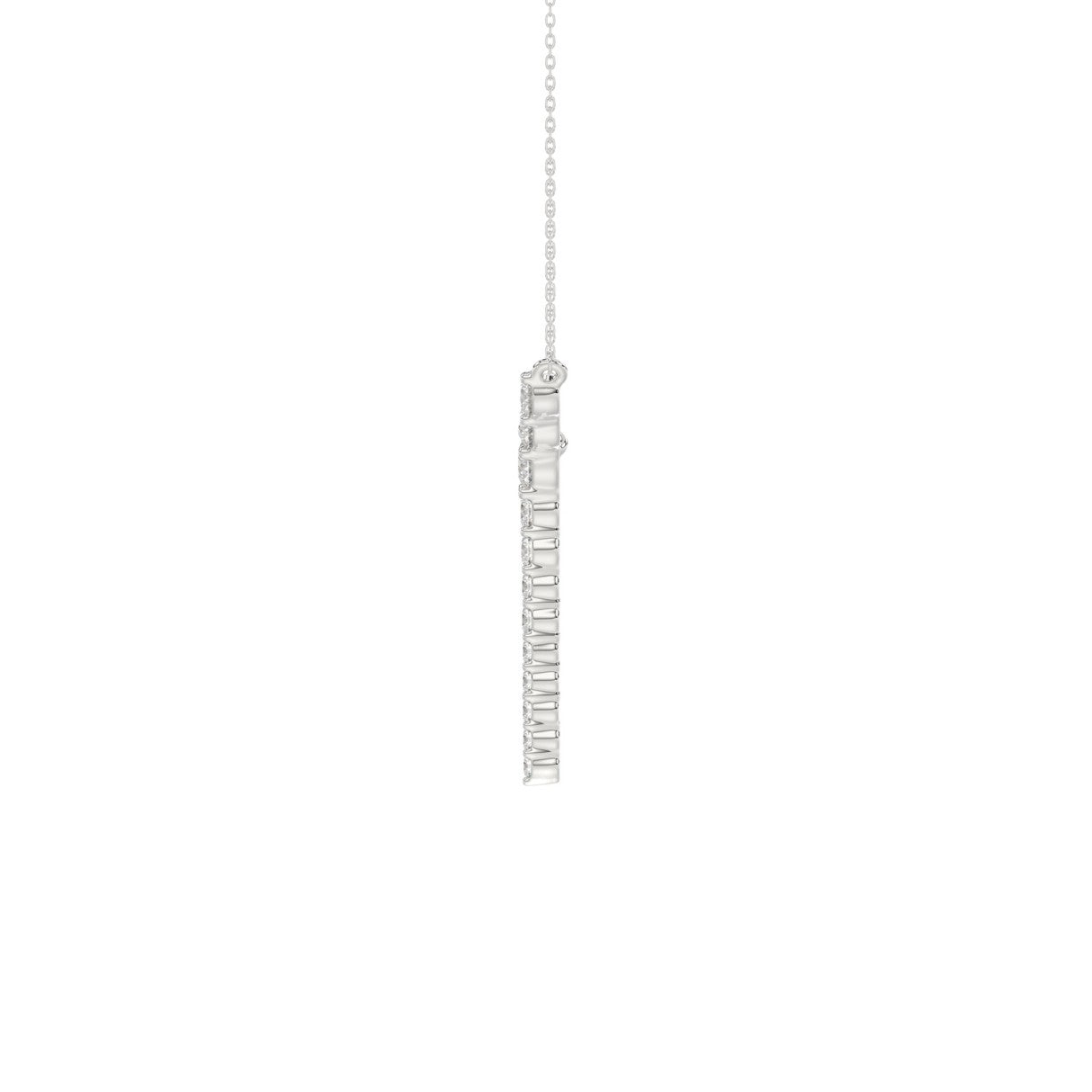 14K WHITE GOLD 1/3CT ROUND DIAMOND LADIES PENDANT WITH CHAIN