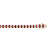 14K YELLOW GOLD 5 3/4CT ROUND/RUBY ROUND DIAMOND LADIES BRACELET (RUBY ROUND DIAMOND 2 3/4CT)