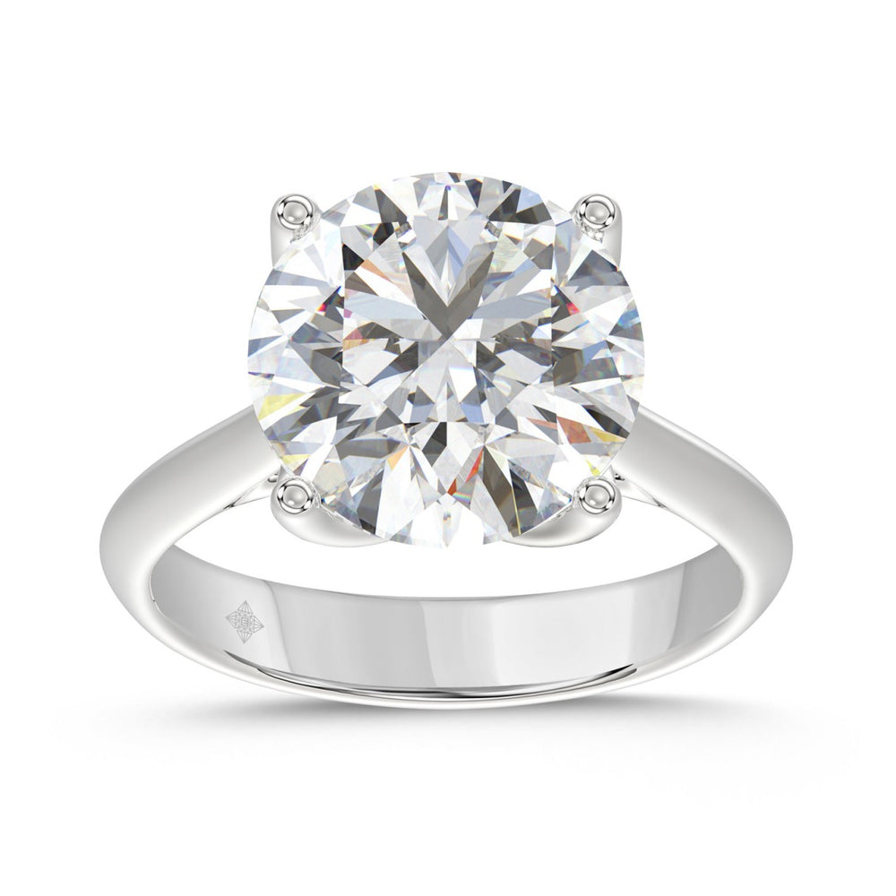 14K WHITE GOLD 6.00CT ROUND DIAMOND LADIES RING