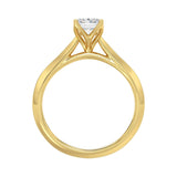 14K YELLOW GOLD 1 1/2CT RADIANT DIAMOND LADIES SOLITAIRE RING