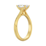 14K YELLOW GOLD 1 1/2CT RADIANT DIAMOND LADIES SOLITAIRE RING