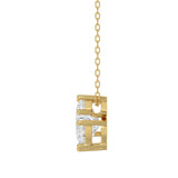 14K YELLOW GOLD 1 3/4CT FANCY CUT ALPHABET DIAMOND LADIES PENDANT WITH CHAIN