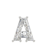 14K WHITE GOLD 1 5/8CT FANCY CUT ALPHABET DIAMOND MEN'S CHARM PENDANT